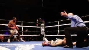 Powerful knockout ended in a boxing match in the United States