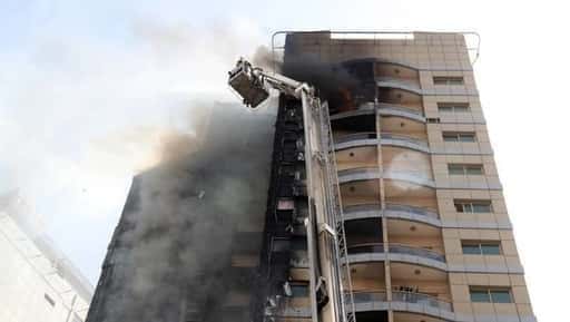 Brand in centrum Dubai snel geblust