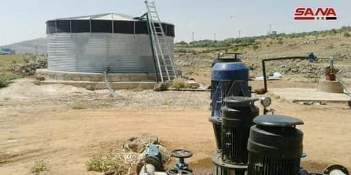 3 brunnar med dricksvatten togs i drift i Suwayda-provinsen efter reparation