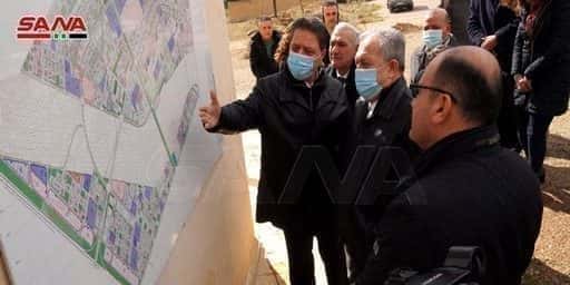 Arnus, Şam ilinin Ad-Dimas ilçesinde gençler için bir inşaat alanını ziyaret etti