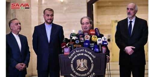 Після завершення переговорного процесу глави МЗС Сирії та Ірану провели спільну прес-конференцію