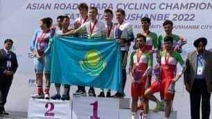Kazakhstan national team won gold in the team race at the Asian Cycling Championship