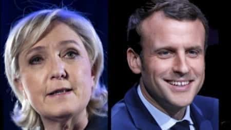 Emmanuel Macron in Marin Le Pen gresta v drugi krog