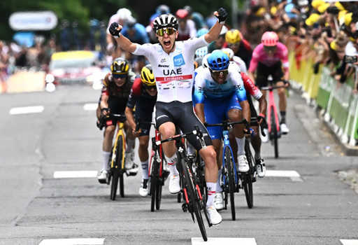 O líder do Tour de France Pogacar 'mal pode esperar' pelas montanhas ao vencer a sexta etapa