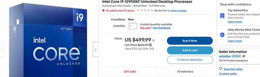 Intel Core i9-12900KF drops to $500 in US - Now it's on par with Ryzen 9 5950X