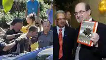 Salman Rushdie på ventilator efter attack, polisen identifierar man som knivhögg författaren