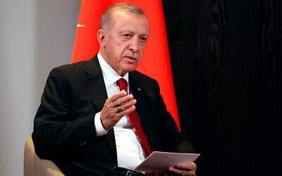De Turkse Erdogan vertelt de Amerikaanse Joodse leiders dat hij van plan is om Israël te bezoeken