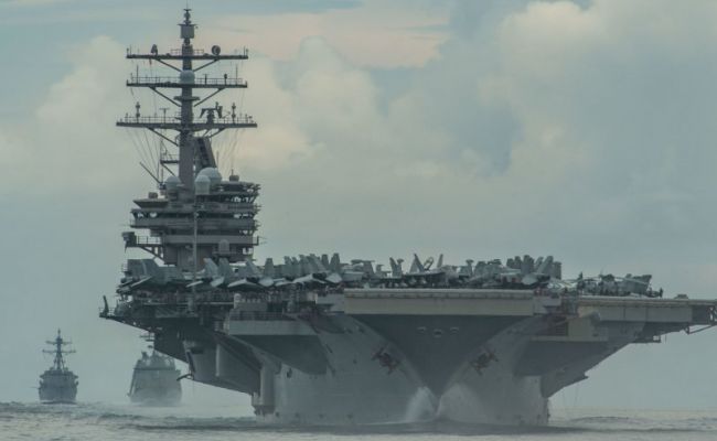 US Navy aircraft carrier Ronald Reagan goes to South Korea for maneuvers