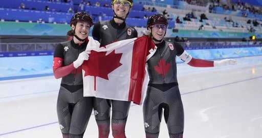 Kanadas skridskotrio med OS-guld har ögonen på världsrekord