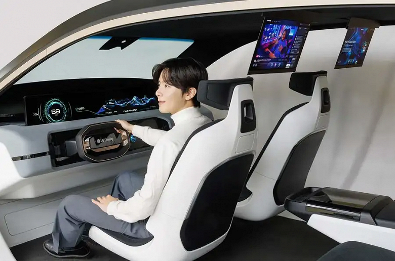 Spoločnosť LG vytvorila displej, ktorý skryje obraz pred vodičom, a obrazovku cez celý predný panel, ako napríklad Mercedes-Benz EQS: