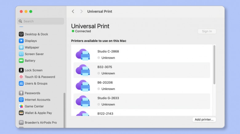 Microsoft launches preview support for Universal Print for macOS